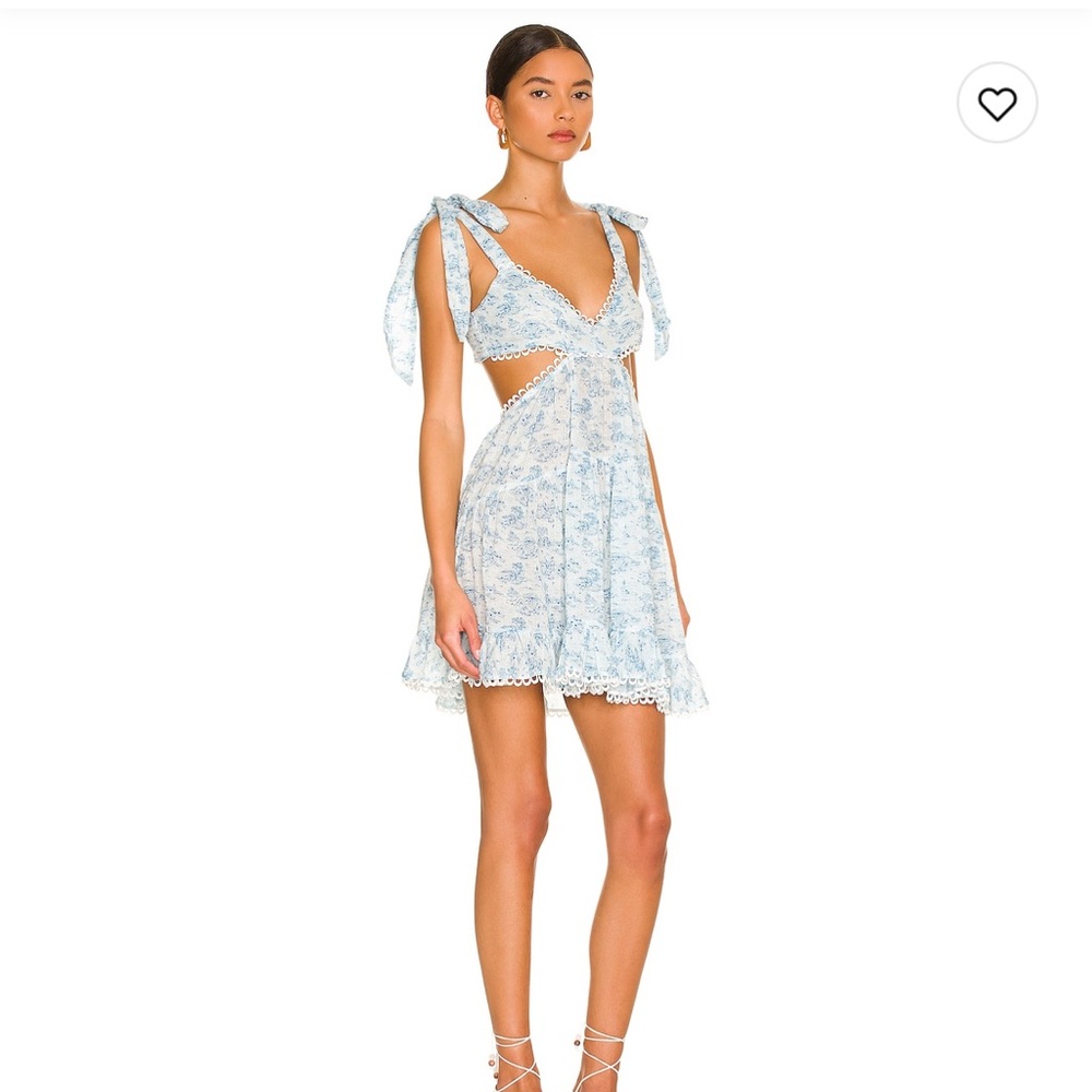 Tularosa- Olynne Dress in Blue Ivory - Picture 2 of 5
